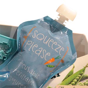 Squeeze Please pouches are freezer-safe